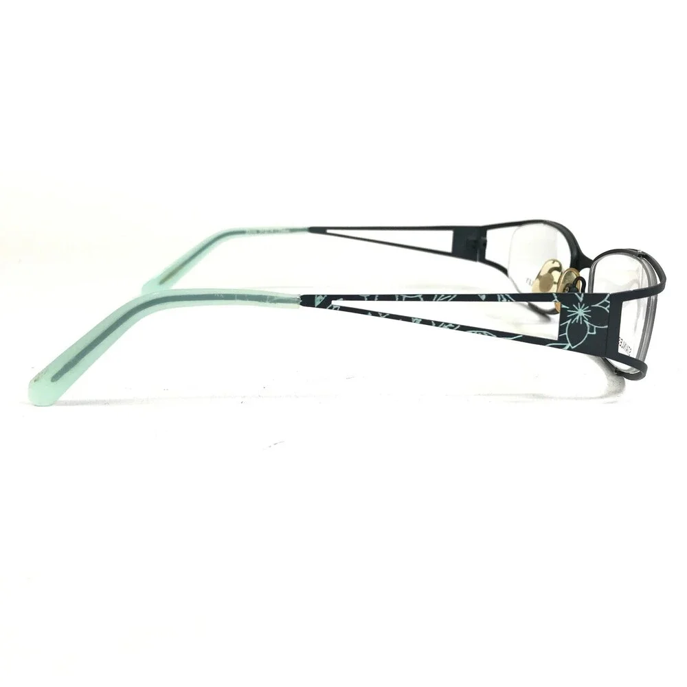Laura Ashley Eyeglasses Frames Dove Addison Blue Floral Semi Rim 54-18-135